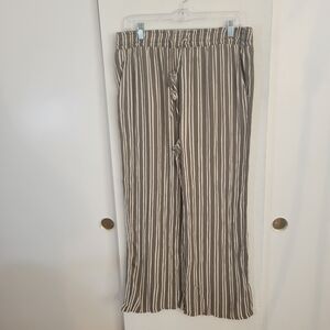 Xhilaratio Green and Cream Striped Pants